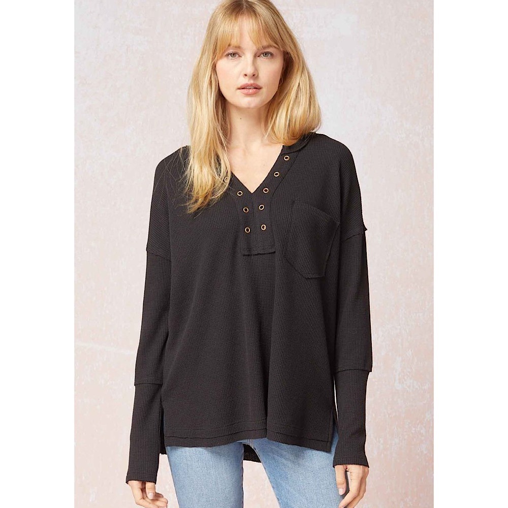 Waffle Knit Top